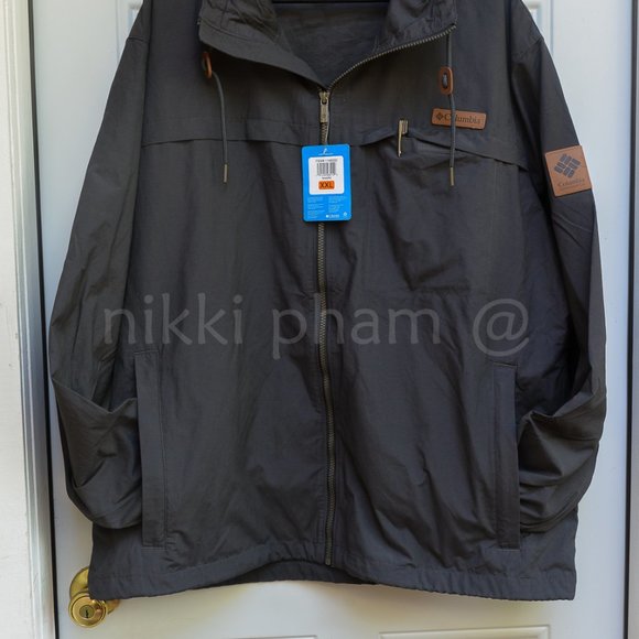 NWT Columbia Men's Peak Wheeler Lodge Windbreaker  IN GRAY - Picture 4 of 6